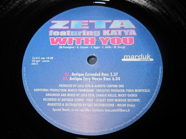 Luca Zeta Featuring Katya - With You | Marduk Records (MAR 18-00) - 2 Luca Zeta Featuring Katya - With You | Marduk Records (MAR 18-00) - 2