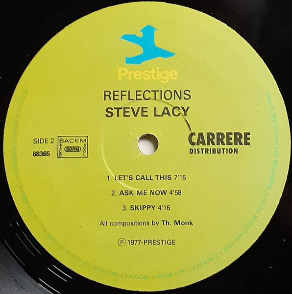 Steve Lacy - Reflections (Steve Lacy plays Thelonious Monk) | New Jazz (NJ 8206) - 4 Steve Lacy - Reflections (Steve Lacy plays Thelonious Monk) | New Jazz (NJ 8206) - 4