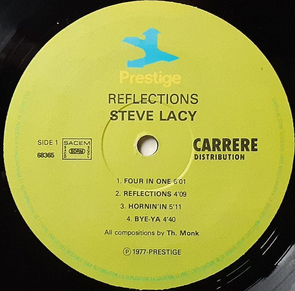 Steve Lacy - Reflections (Steve Lacy plays Thelonious Monk) | New Jazz (NJ 8206) - 3 Steve Lacy - Reflections (Steve Lacy plays Thelonious Monk) | New Jazz (NJ 8206) - 3