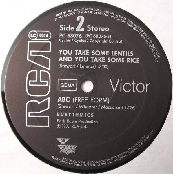 Eurythmics - Who's That Girl? | RCA (PC 68076) - 4 Eurythmics - Who's That Girl? | RCA (PC 68076) - 4