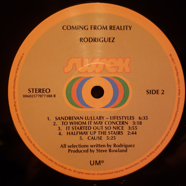 Sixto Rodriguez - Coming From Reality | Sussex (00602577077388) - 2 Sixto Rodriguez - Coming From Reality | Sussex (00602577077388) - 2