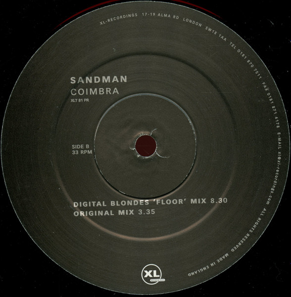 Sandman - Coimbra | XL Recordings (XLT 81 PR) - 4
