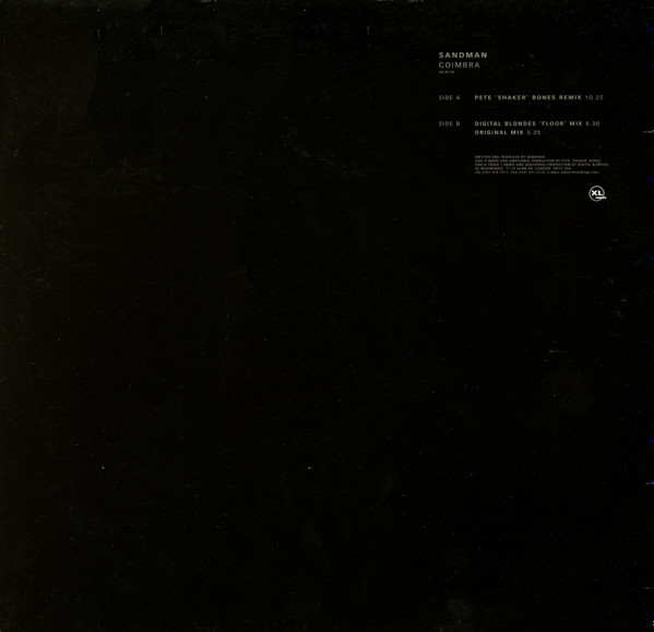 Sandman - Coimbra | XL Recordings (XLT 81 PR) - 2