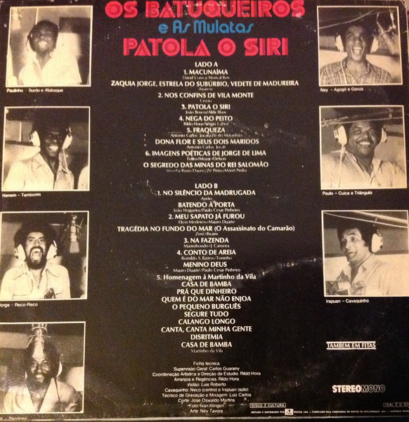 Os Batuqueiros E As Mulatas - Patola O Siri | RCA Victor (107.0196) - 2