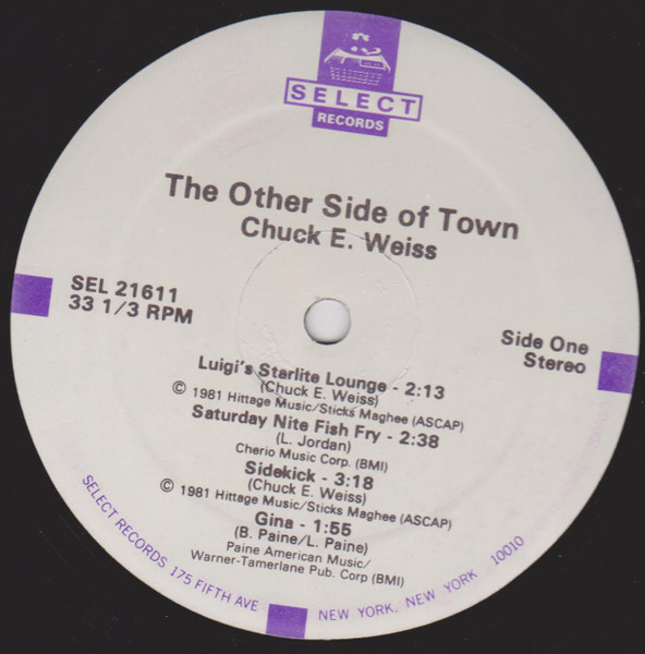 Chuck E. Weiss - The Other Side Of Town | Select Records (SEL 21611) - 3