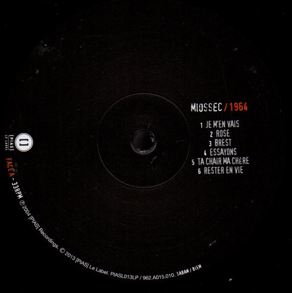 Miossec - 1964 | [PIAS] Le Label (PIAS L013LP) - 3