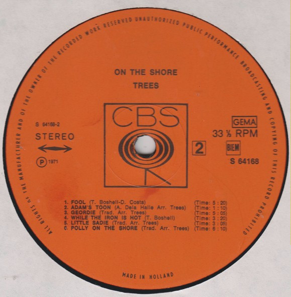 Trees - On The Shore | CBS (S 64168) - 3 Trees - On The Shore | CBS (S 64168) - 3