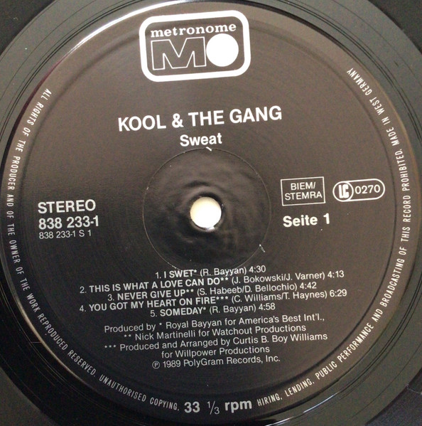 Kool & The Gang - Sweat | Metronome (838 233-1) - 3