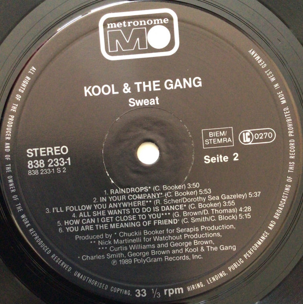 Kool & The Gang - Sweat | Metronome (838 233-1) - 4