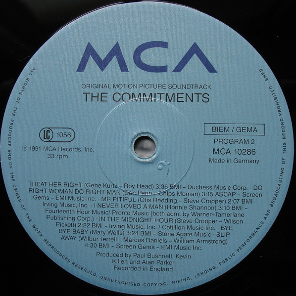 The Commitments - The Commitments (Music From The Original Motion Picture Soundtrack) | MCA Records (MCA 10286) - 4 The Commitments - The Commitments (Music From The Original Motion Picture Soundtrack) | MCA Records (MCA 10286) - 4