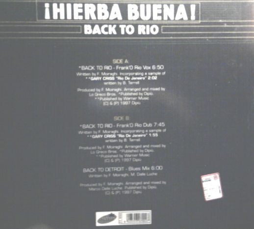 Hierba Buena - Back To Rio | T.P. (TT 002)