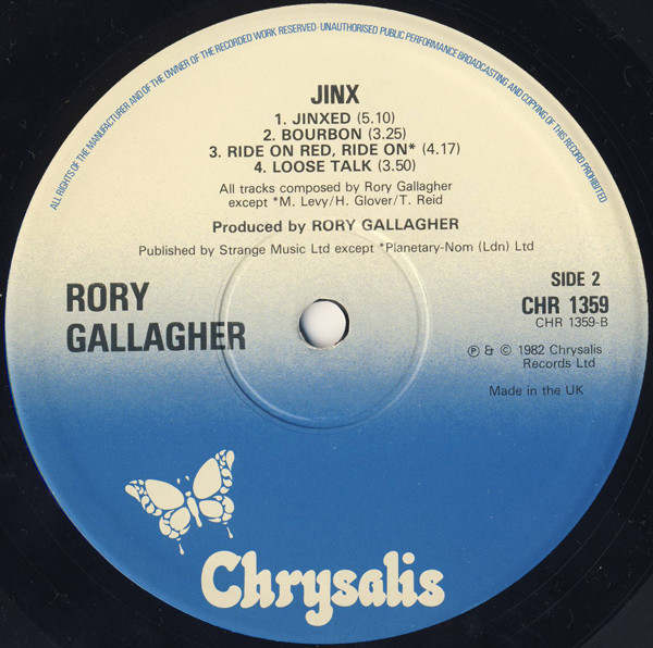 Rory Gallagher - Jinx | Chrysalis (CHR 1359) - 4 Rory Gallagher - Jinx | Chrysalis (CHR 1359) - 4