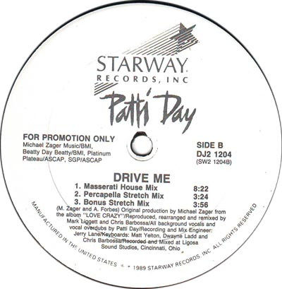Patti Day - Drive Me | Starway Records, Inc. (DJ2 1204) - 2