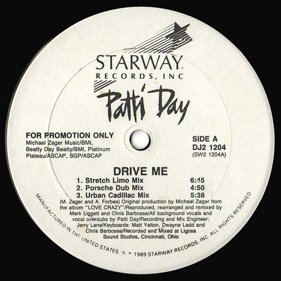 Patti Day - Drive Me | Starway Records, Inc. (DJ2 1204) - main