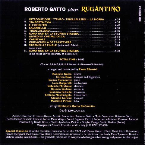 Roberto Gatto - Roberto Gatto Plays Rugantino | C.A.M. Jazz (CAM 499613-2) - 3 Roberto Gatto - Roberto Gatto Plays Rugantino | C.A.M. Jazz (CAM 499613-2) - 3