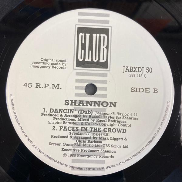 Shannon - Dancin' | Club (JABXDJ 50) - main