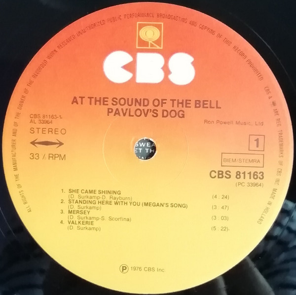 Pavlov's Dog - At The Sound Of The Bell | CBS (CBS 81163) - 3 Pavlov's Dog - At The Sound Of The Bell | CBS (CBS 81163) - 3