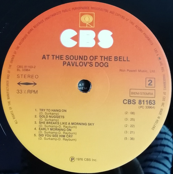Pavlov's Dog - At The Sound Of The Bell | CBS (CBS 81163) - 4 Pavlov's Dog - At The Sound Of The Bell | CBS (CBS 81163) - 4