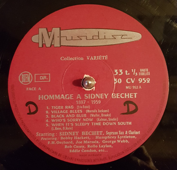 Sidney Bechet - Hommage A Sidney Bechet | Musidisc (30 CV 952) - 4 Sidney Bechet - Hommage A Sidney Bechet | Musidisc (30 CV 952) - 4