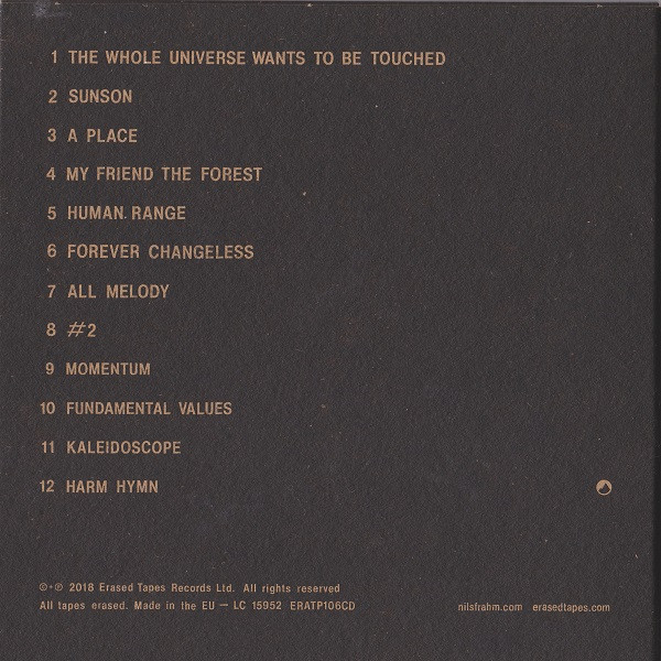 Nils Frahm - All Melody | Erased Tapes Records (ERATP106CD) - 2