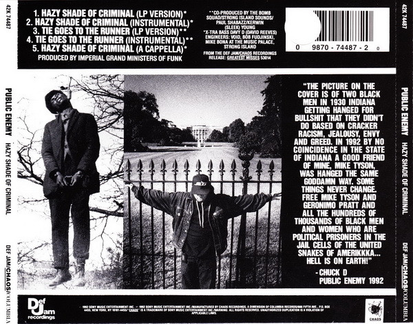 Public Enemy - Hazy Shade Of Criminal | Def Jam Recordings (42K 74487) - 2 Public Enemy - Hazy Shade Of Criminal | Def Jam Recordings (42K 74487) - 2