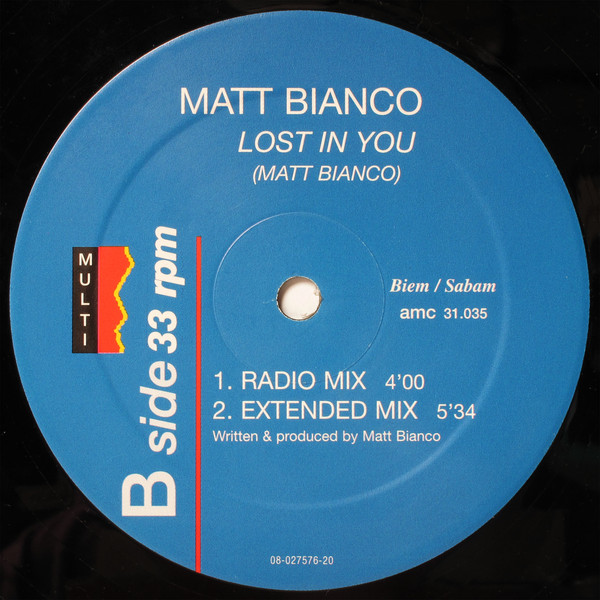 Matt Bianco - Lost In You | Multi Records (AMC 31.035) - 2 Matt Bianco - Lost In You | Multi Records (AMC 31.035) - 2