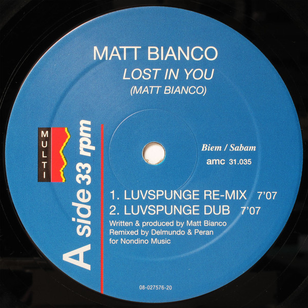 Matt Bianco - Lost In You | Multi Records (AMC 31.035) - main Matt Bianco - Lost In You | Multi Records (AMC 31.035) - main