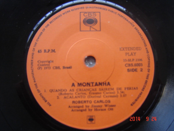 Roberto Carlos - A Montanha | CBS (CBS 6003) - 4