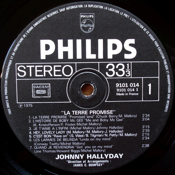 Johnny Hallyday - La Terre Promise | Philips (9101 014) - 3 Johnny Hallyday - La Terre Promise | Philips (9101 014) - 3