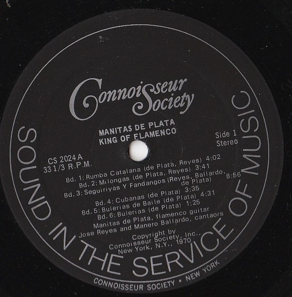 Manitas De Plata - King Of Flamenco | Connoisseur Society (CS-2024) - 2