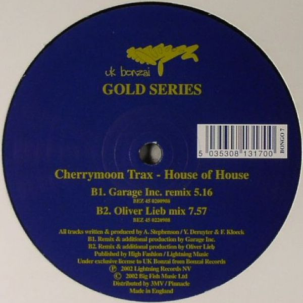 Cherry Moon Trax - House Of House | UK Bonzai (BONGO 7) - 2