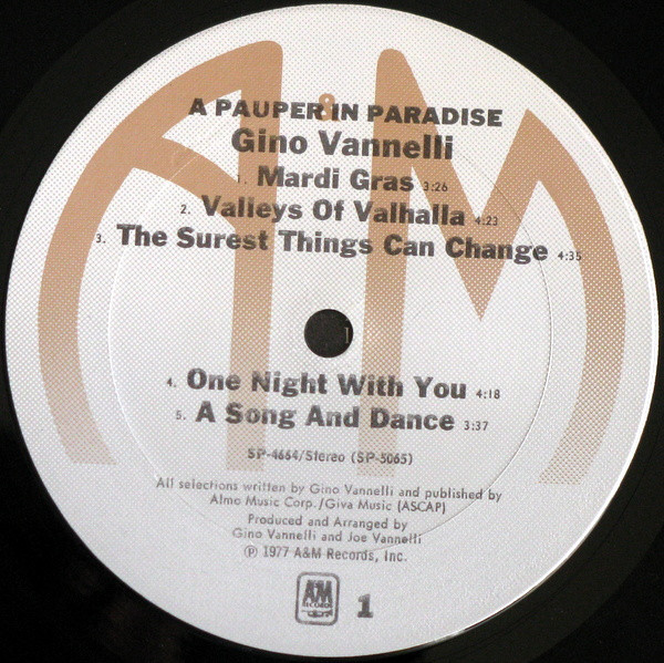 Gino Vannelli - A Pauper In Paradise | A&M Records (SP-4664) - 3 Gino Vannelli - A Pauper In Paradise | A&M Records (SP-4664) - 3