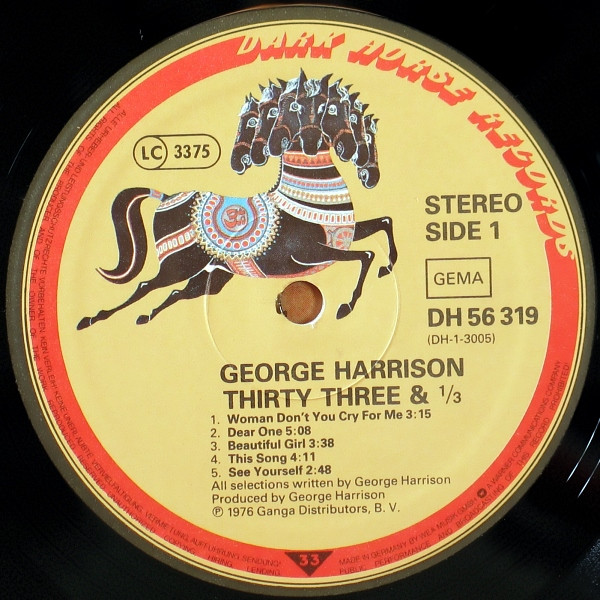 George Harrison - Thirty Three & 1/3 | Dark Horse Records (DH 56 319) - 4