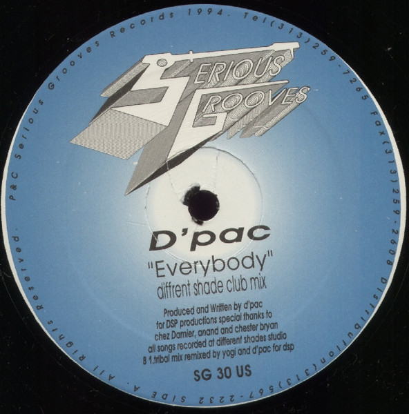 D'Pac - Everybody | Serious Grooves (SG 30 US) - 2 D'Pac - Everybody | Serious Grooves (SG 30 US) - 2