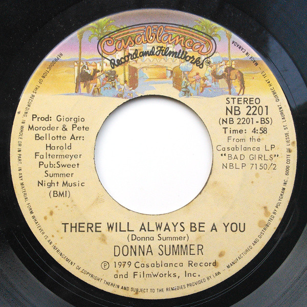Donna Summer - Dim All The Lights / There Will Always Be A You (7") [Vinyl] | Casablanca (NB 2201) - 2