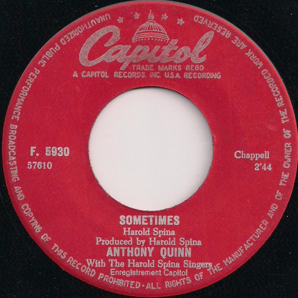 Anthony Quinn - I Love You, You Love Me | Capitol Records (F. 5930) - 3 Anthony Quinn - I Love You, You Love Me | Capitol Records (F. 5930) - 3