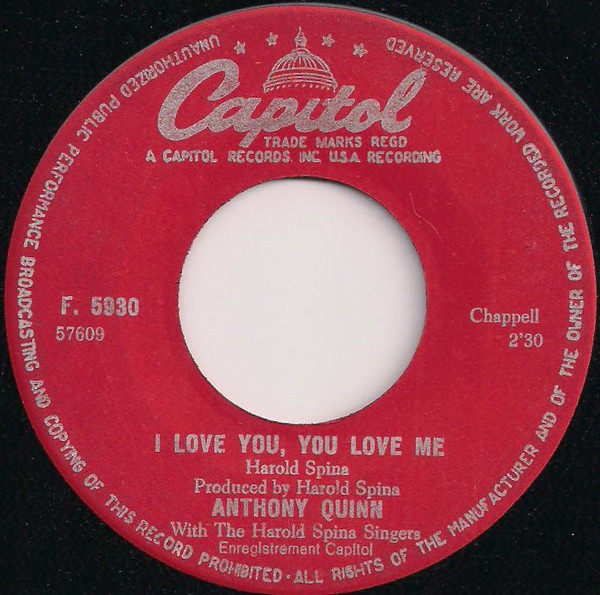Anthony Quinn - I Love You, You Love Me | Capitol Records (F. 5930) - 2 Anthony Quinn - I Love You, You Love Me | Capitol Records (F. 5930) - 2