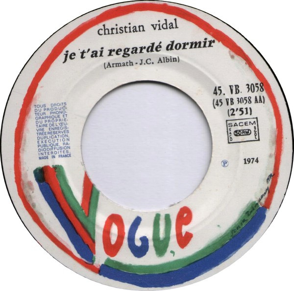 Christian Vidal - Sérénade | Vogue (45. VB. 3058) - 4