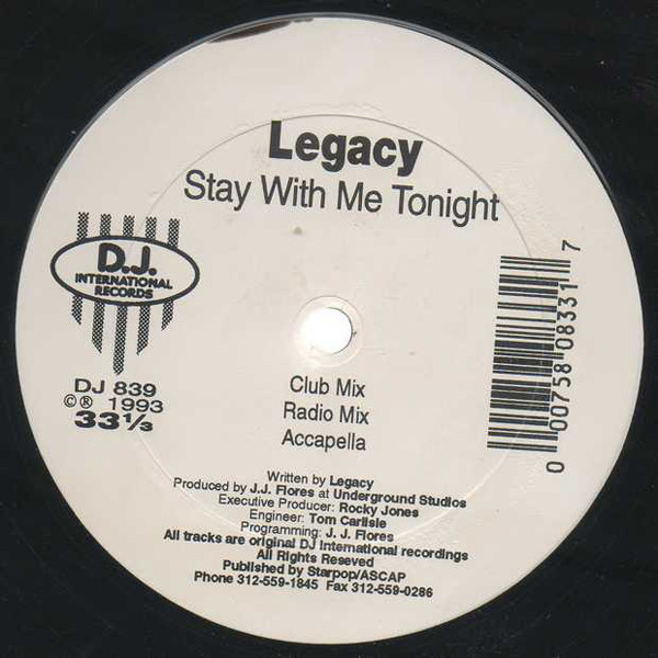 Legacy - Stay With Me Tonight | D.J. International Records (DJ  839)
