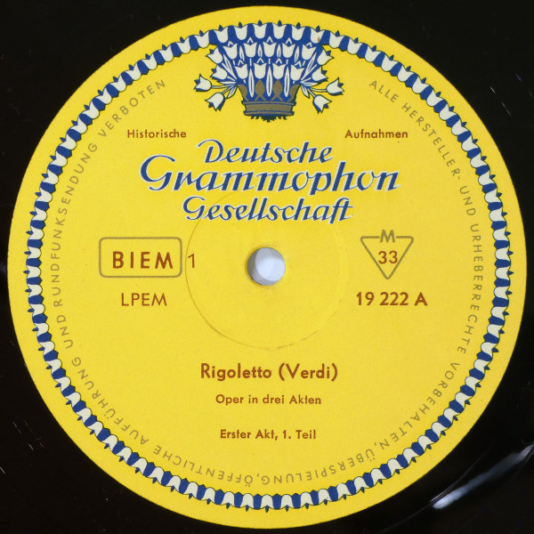 Giuseppe Verdi , Erna Berger ∙ Margarete Klose ∙ Helge Roswaenge ∙ Heinrich Schlusnus ∙ Josef Greindl ∙ Georg Hann , Chor Der Staatsoper Berlin Und Das Orchester Der Staatsoper Berlin , Robert Heger - Rigoletto | Deutsche Grammophon (LPEM 19 222/23) - 2