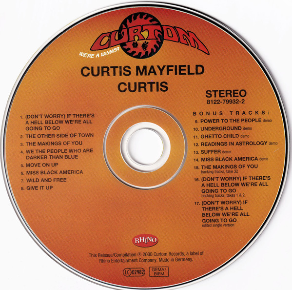 Curtis Mayfield - Curtis | Rhino Records (8122-79932-2) - 3