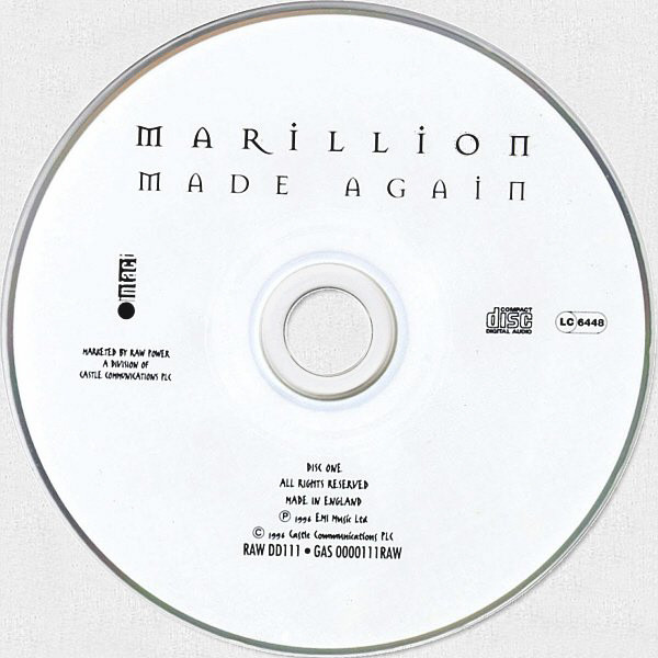 Marillion - Made Again | Intact Records (RAW DD111) - 3