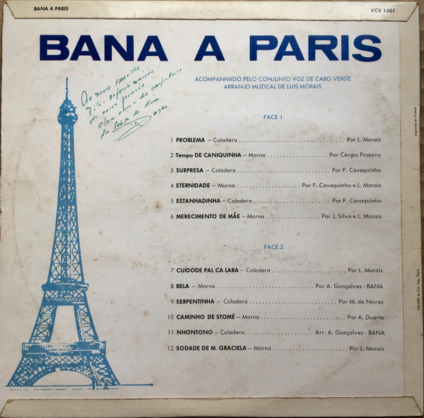Bana - Bana A Paris | A Voz De Cabo-Verde (VCV 1 001) - 2