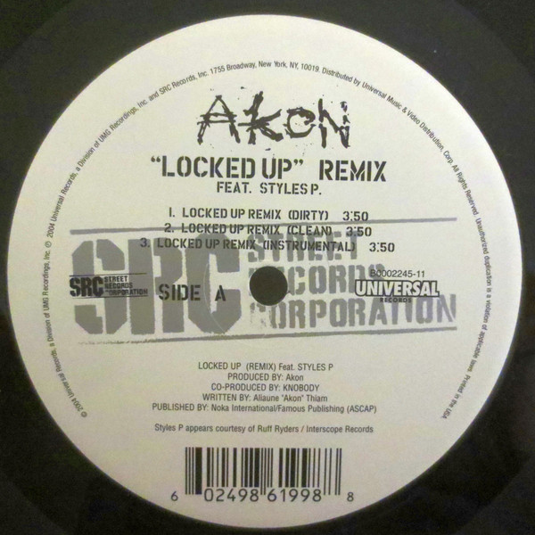 Akon Feat. Styles P - Locked Up (Remix) | Street Records Corporation (B0002245-11) - 2 Akon Feat. Styles P - Locked Up (Remix) | Street Records Corporation (B0002245-11) - 2