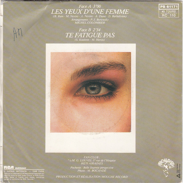 Dick Rivers - Les Yeux D'Une Femme | RCA Victor (PB 61171) - 2 Dick Rivers - Les Yeux D'Une Femme | RCA Victor (PB 61171) - 2