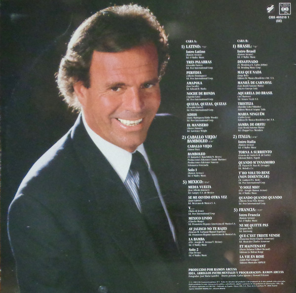 Julio Iglesias - Raices | CBS (CBS 465316 1) - 2