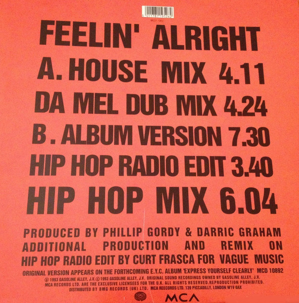 E.Y.C. - Feelin' Alright | MCA Records (MCST 1952) - 2 E.Y.C. - Feelin' Alright | MCA Records (MCST 1952) - 2