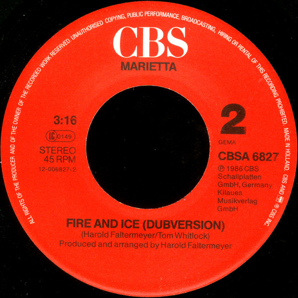 Marietta Waters - Fire And Ice | CBS (A 6827) - 4