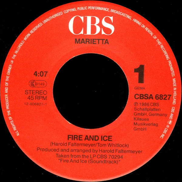 Marietta Waters - Fire And Ice | CBS (A 6827) - 3