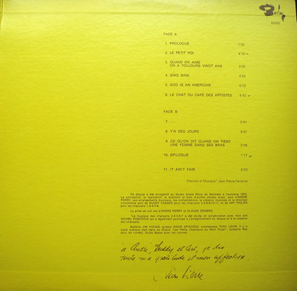 Jean-Pierre Ferland - Jaune | Barclay (80090) - 3 Jean-Pierre Ferland - Jaune | Barclay (80090) - 3